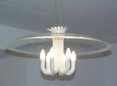 Neoklassizistische Eleganz: Monumentaler Pietro Chiesa Luster für Fontana Arte (ca. 1930)