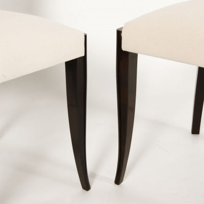Art-Déco-Speisezimmerstühle aus Nussholz 6er-Set