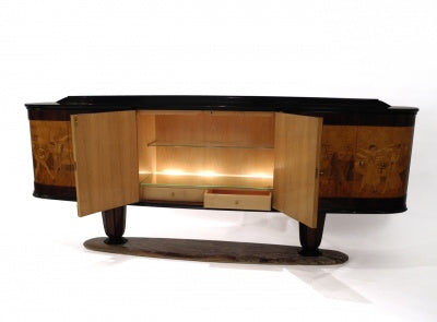 Grandezza von Lissone: Dokumentiertes Art Déco Sideboard von Dassi Mobili Moderni (ca. 1940)