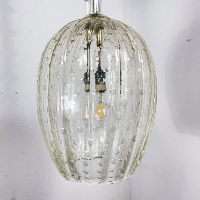 Venezianische Lichtskulptur: Barovier & Toso Pendelleuchte aus Muranoglas (ca. 1950)