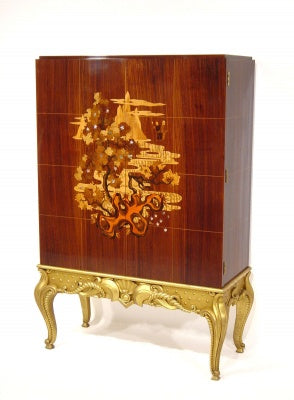 Palais d'Orient: Musealer Salonschrank von Maurice Dufrène für La Maîtrise (ca. 1940)