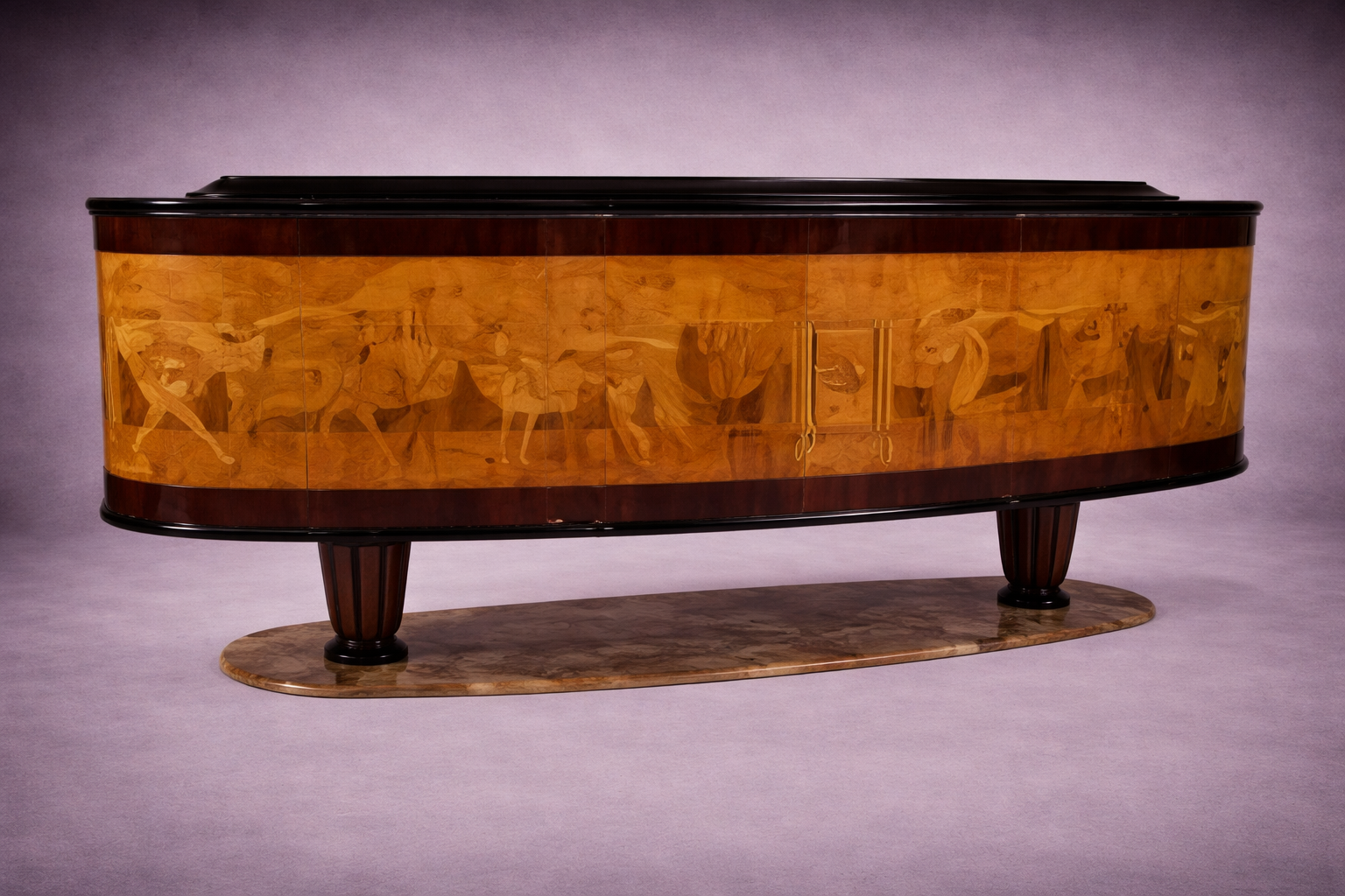 Grandezza von Lissone: Dokumentiertes Art Déco Sideboard von Dassi Mobili Moderni (ca. 1940)